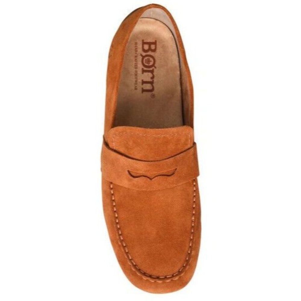 🆕 BORN Melinda Loafer Shoe Suede Cushioned Tan Orange 6 - Picture 3 of 11